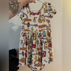 Little Sleepies “Radiator Springs” Disney Pixar Cars Print Bodysuit Dress